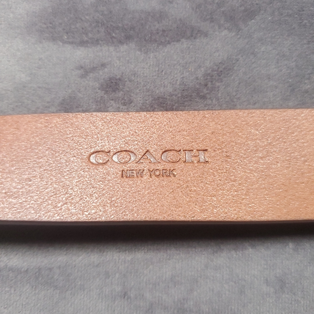 Authentic I Coach, Logo-Plaque belt, Brown, 38" - Picture 2 of 6